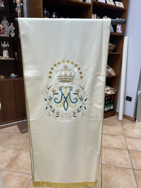 COPRI AMBONE In SETA - PER CHIESA Sacerdote Ricamato- Made In Italy -