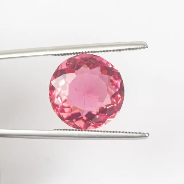 18.0 Ct Certified Natural Beautiful Round Cut Pink Topaz Loose Gemstone W-325