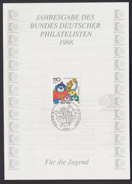 Bund 1993 Jahresgabe BDPH Jugend Trickfiguren 1998 ESST