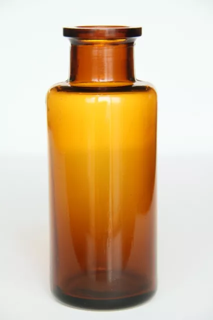 Vintage P.D. & Co. Amber 8.25" Large Apothecary Bottle Round MINT!