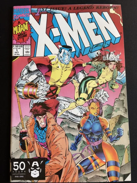 X-Men #1 Gambit Cover B Jim Lee Marvel Comics 1991 Classic Cover VF Or Better