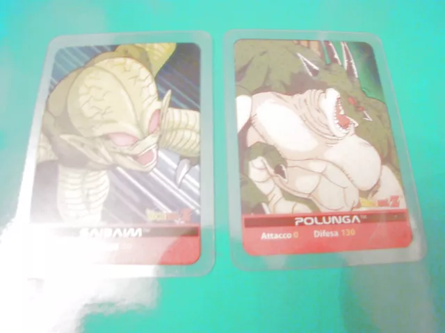 2 Carte card cards lamincards edibas DRAGON BALL Z 2006 Saibaim 139 Polunga 144