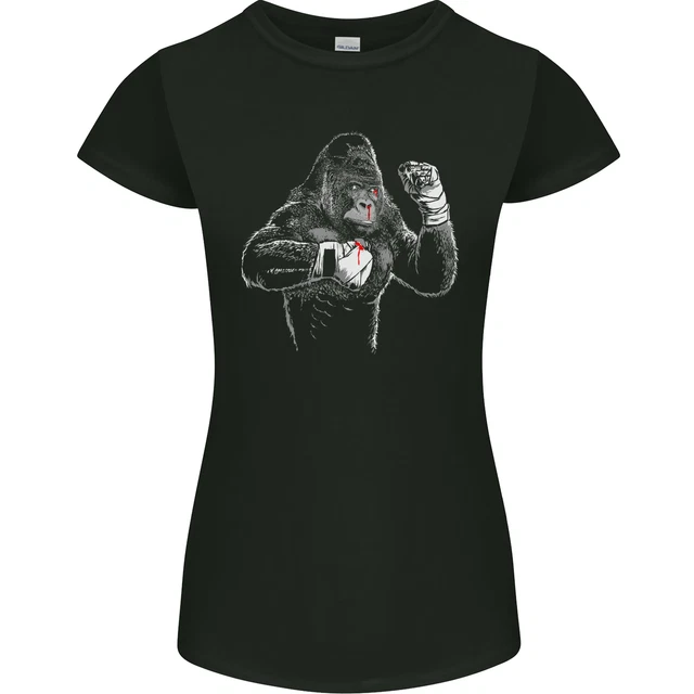 T-shirt boxer pugilato gorilla MMA arti marziali miste donna petite cut