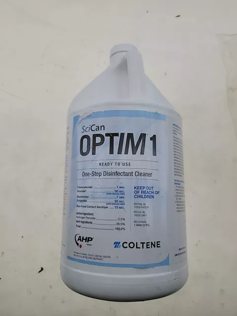 SciCan Optim 1 One Step Disinfectant Cleaner RTU 1 Gallon. New Sealed