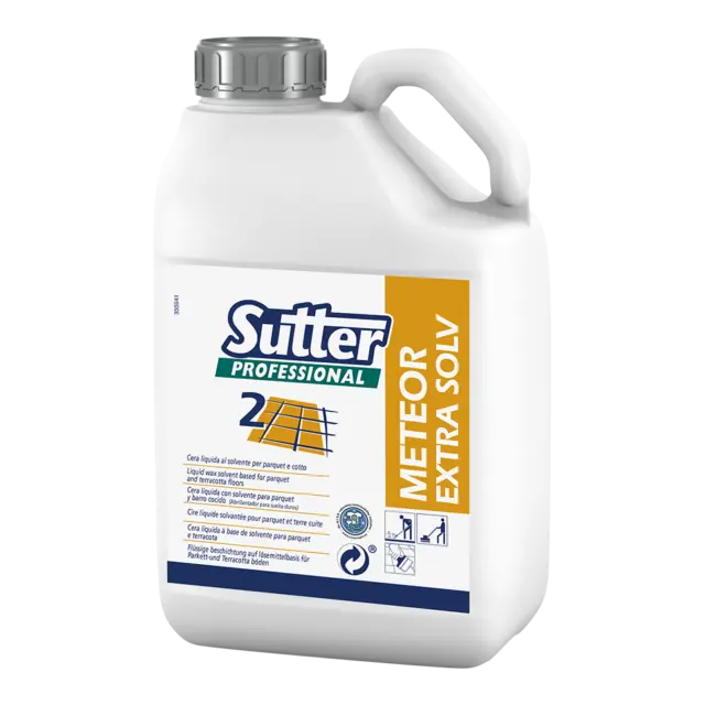 Meteor Extra Solv Wax Liquid To Base Solvent for Parquet And Cotto 5 L