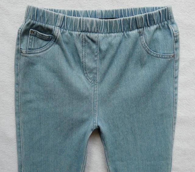 Leggings in denim blu da donna Next nuovi con etichette jeans skinny cerniera alle caviglie 6