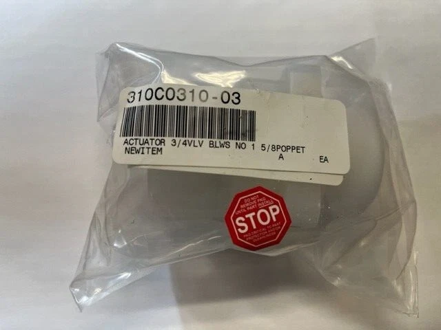 Semitool Actuator 3/4" Valve Blws, P/N 310C0310-03,  Nos