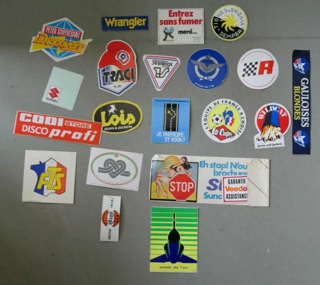 lot de 60 autocollants sticker vintage époque