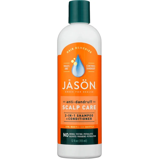JASON Natural Dandruff Relief 2 in 1 Treatment Shampoo & Conditioner 12 oz