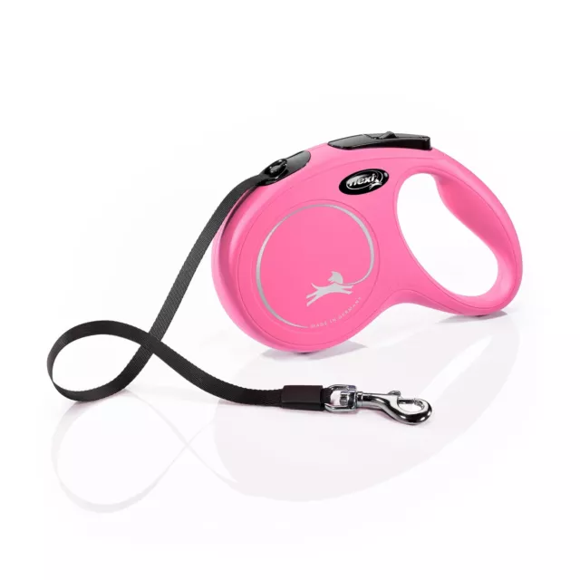 Automatic Leash Flexi New Classic M 5 M Pink Tape Multi M 5 m