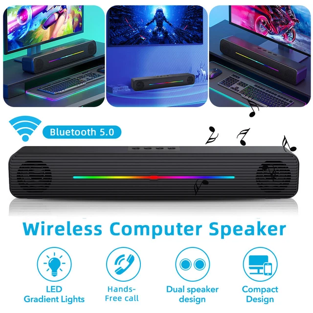 WIRELESS TV COMPUTER Soundbar Speaker Sound Bar Bluetooth Subwoofer PC