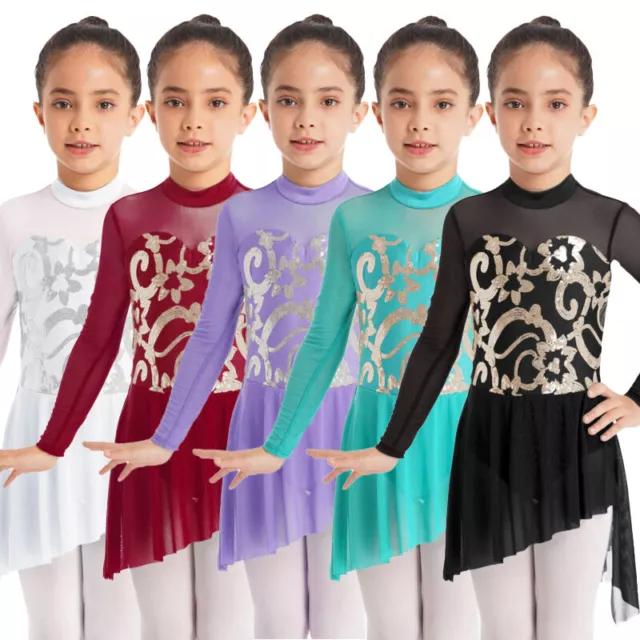 Gonne da ballo ragazze costume sala da ballo balletto abito da ballo elegante abbigliamento da ballo body