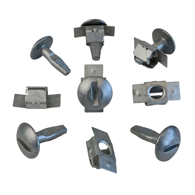 50 X Chiusure Girevoli Pieghevoli Zincate - 42 X 22 Mm Per Occhiello Ovale Altezza 17 Mm - Made In Germany