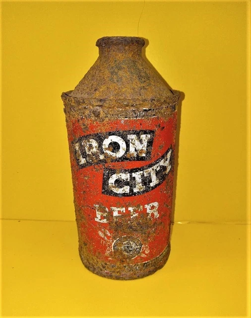 Off grade Iron City Beer Cone Top  Beer Can.