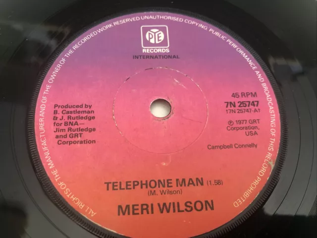 Meri Wilson - Telephone Man  7" Vinyl Single Record