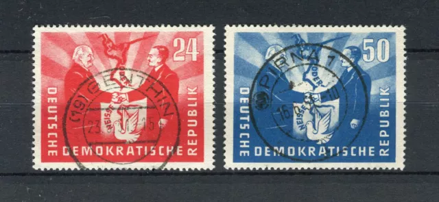 DDR 284 - 285 Deutsch - polnische Freundschaft Satz gestempelt (9255)