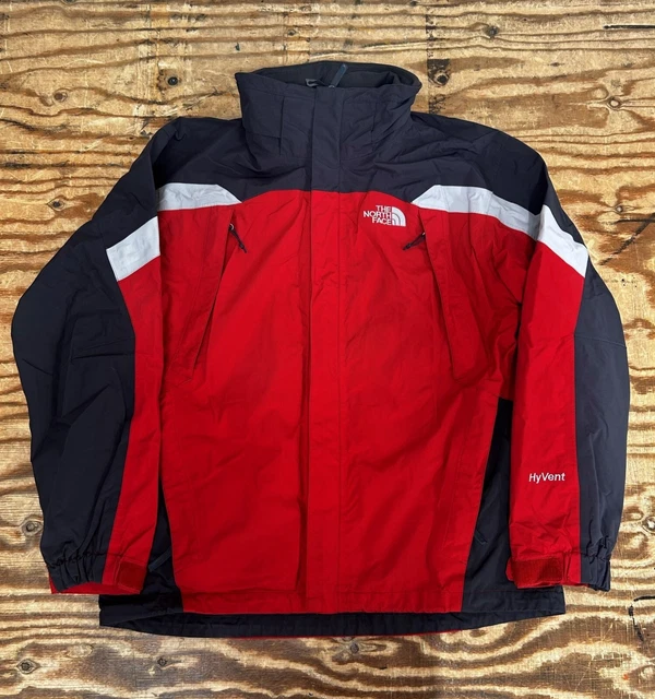 The North Face Giacca Impermeabile Hyvent 2 in 1 grigio/rosso da uomo grande