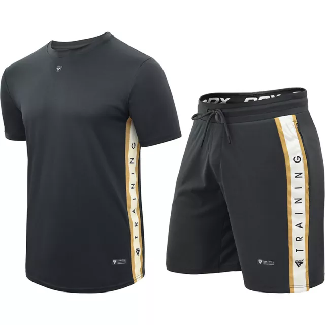 RDX Aura Set Herren Training Anzug kurz T-shirt & Shorts Gr. S, M