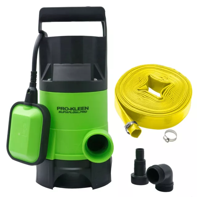 Submersible Water Pump Electric Dirty Clean Flood 400w with 25m Heavy Duty Hose