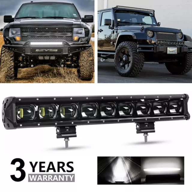 20inch LED Light Bar 9D Lens Combo Beam Work Driving Offroad SUV ATV 4WD Boat