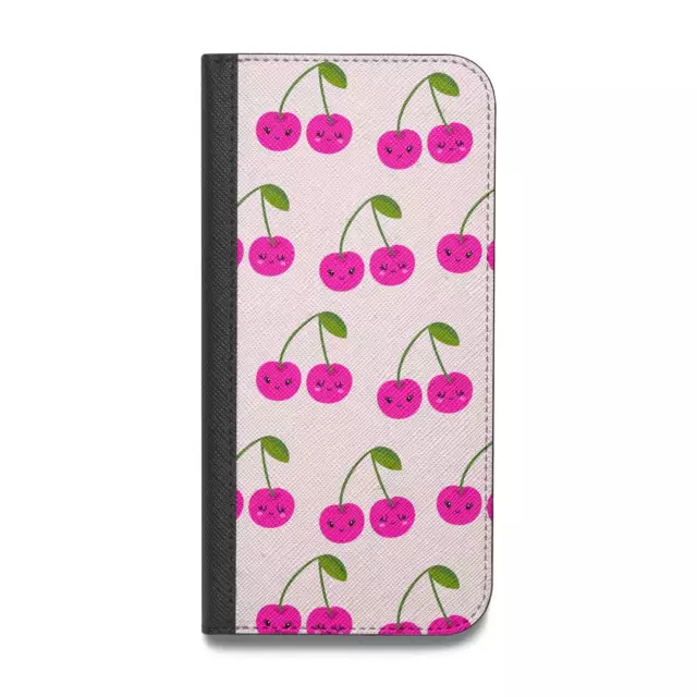 Happy Cherry Vegan Leather Flip iPhone Case for iPhone