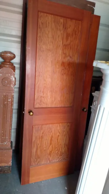 Antique Vintage 2 Panel Interior Door  Not Painted 28 X 76 We Ship!!!!!!!!!!