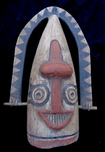 Tribal Art fine Inuit  mask wood  54 cm