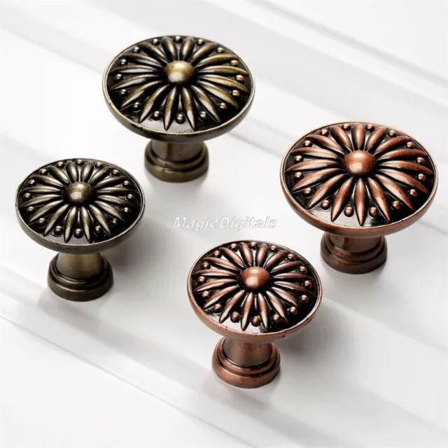 Antique Round Pull Handles Knobs For Cabinet Drawer Door Closet Dresser Wardrobe