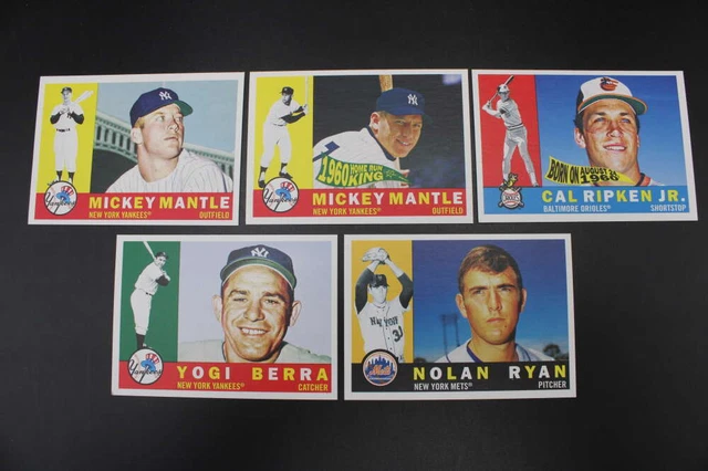 2010 Topps The National 1960 Design Complete Set (573-577) Mickey Mantle D8155