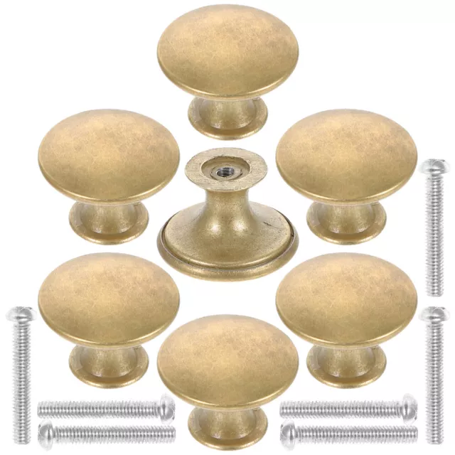 7 Pcs Kitchen Cabinet Knob Brass Drawer Knob Dresser Handles Cupboard