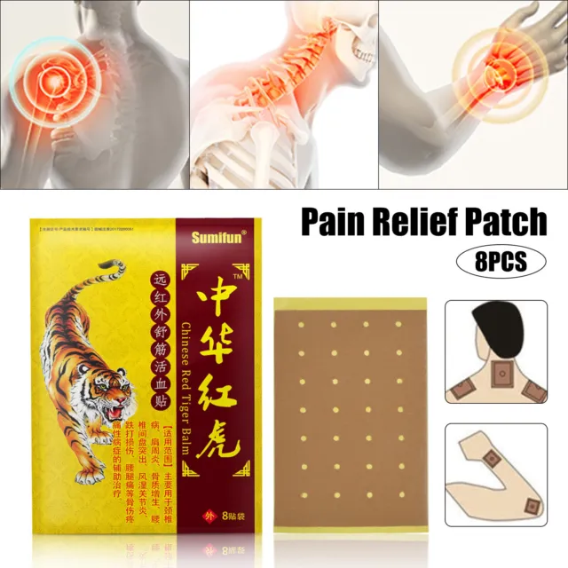 NEW Tiger Patch Chinese Medical Back Heat Pain Relief Plaster Pad Balm Arthritis