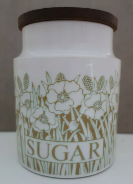 vintage retro 1970s HORNSEA England FLEUR Lidded CANISTER SUGAR