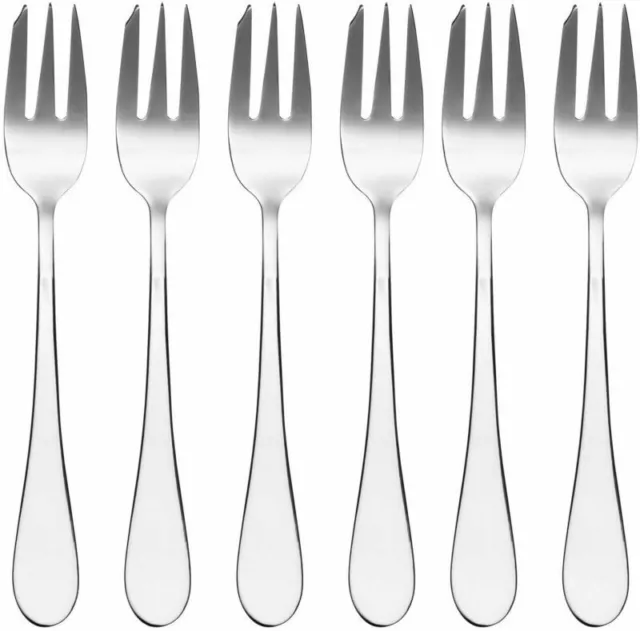 Viners Select Stainless Steel Pastry Fork Cutlery Utensil Set of 6 Silver