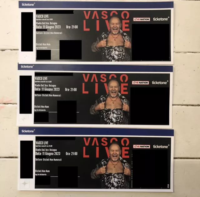 1x Biglietto Concerto Vasco Bologna Domenica 11/06/2023 Stadio Dall'Ara