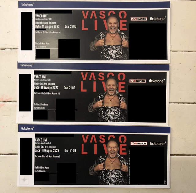 1x Biglietto Concerto Vasco Bologna Domenica 11/06/2023 Stadio Dall'Ara