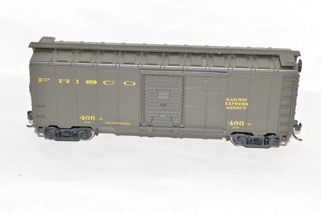 HO scale Athearn SL-SF Frisco RR railway express agency 40' box car train KD's
