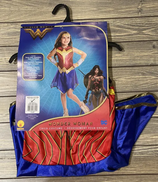 Rubies Wonder Woman Halloween Costume Dress Cosplay Outfit Size Medium 8 10 Belt