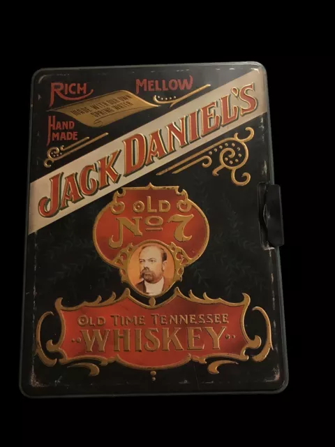 Vintage  Jack Daniels Old No.7 Tennessee Whiskey Metal Hinged Tin Box