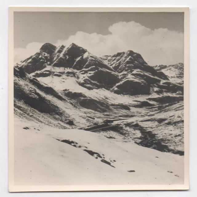 OLD PHOTO Alps Mountain Landscape Big Needle Rousse 1949 Winter