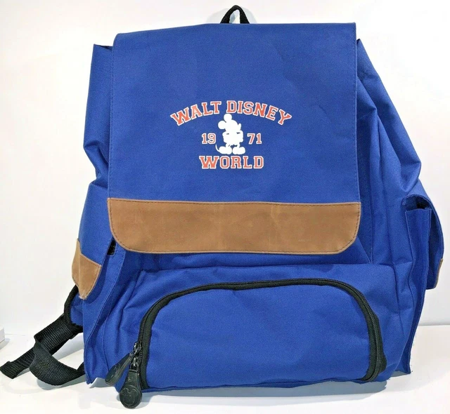 OFFICIAL WALT DISNEY World 1971 Backpack Mickey Mouse Blue Drawstring ...