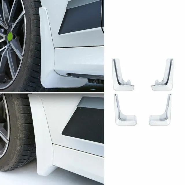 For BMW 3-Series M3 G20 2019-2023 Paint White Mud Flaps Fender Splash Guards 4pc