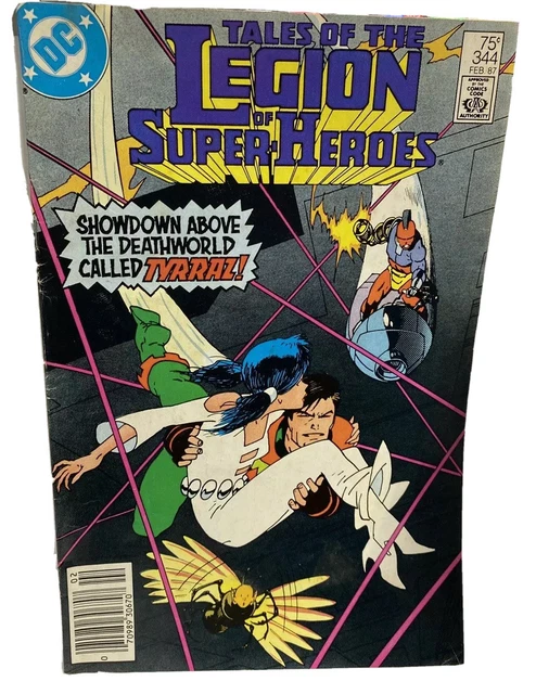 1987 DC Vintage Comic Book #344 Tales Of The Legion Of Super Heroes February