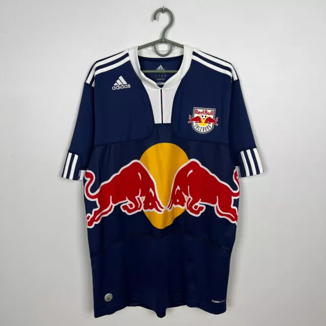 Red Bull Salzburg 2009 2010 Away Football Shirt Mens Adidas Jersey Size L