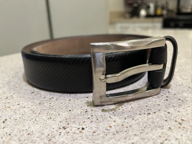 Tumi Mens Black Genuine Leather Belt, Size: 36