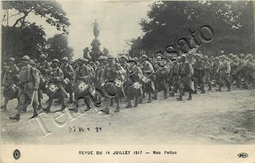 Francia - Parigi, parata militare del 14 luglio (banda musicale) - 1917