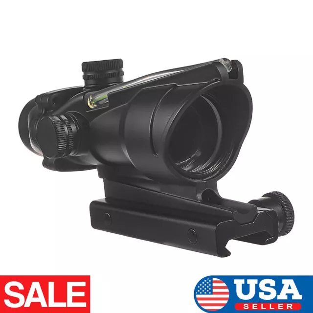 ACOG 4x32 Red Green Fiber Optics Scope Arrow Reticle Sight With Collimator US