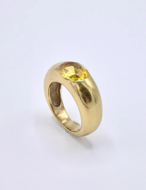 Bague Ancienne En Argent Sertie De Grenats - Poinçon D'orfèvre, Taille 54, Style Moderniste - Occasion Bon état
