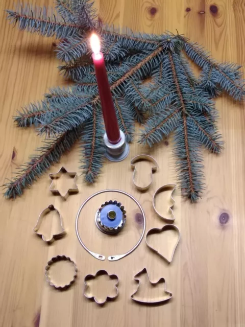 🎄 Kaiser WMF  Plätzchen Ausstecher 8 Stück im Ring +1 Linzer Spitzbuben Keks 🎄