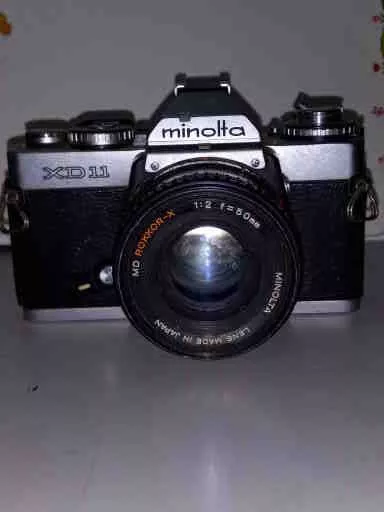 MINOLTA MD 50mm 1:2 Lens w/ Minolta XG 1 35mm SLR CAMERA *