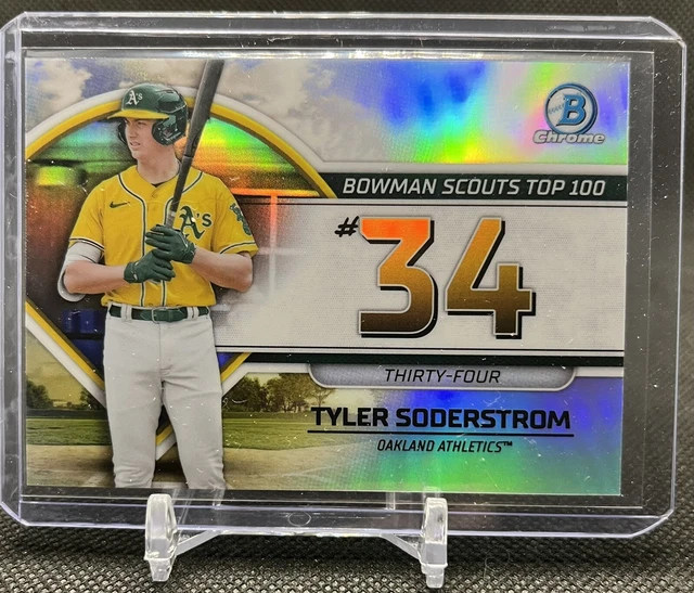 2023 BOWMAN TYLER SODERSTROM Scouts Top 100 Chrome Refractor A's 1